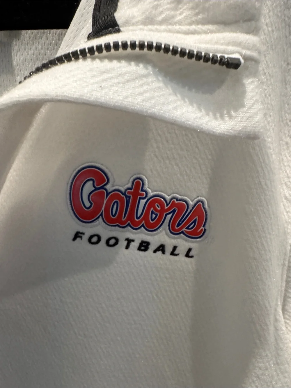 Jordan White Gators Football Quarter-Zip Pullover team issued exclusive